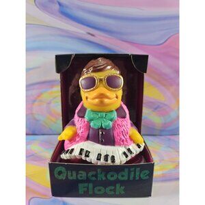 Celebriducks Quackodile Flock Rubber Duck Collectible New in Box Music 70s